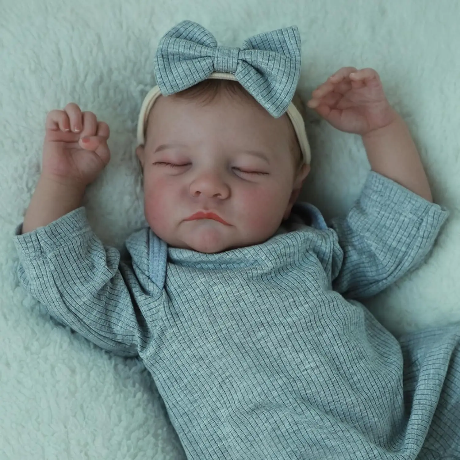 

18INCH Realistic Reborn Baby Dolls Newborn Sleeping Levi Full Vinyl Silicone Baby Doll 3D Skin with Visible Veins Toy for Kids