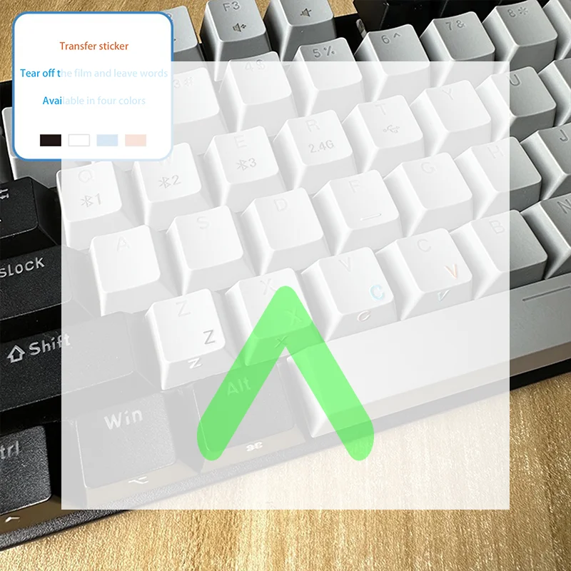 

German Tear-Off Film Keyboard Sticker With Tweezers Desktop Laptop Key Sticker Single Film Universal Transparent Sticker
