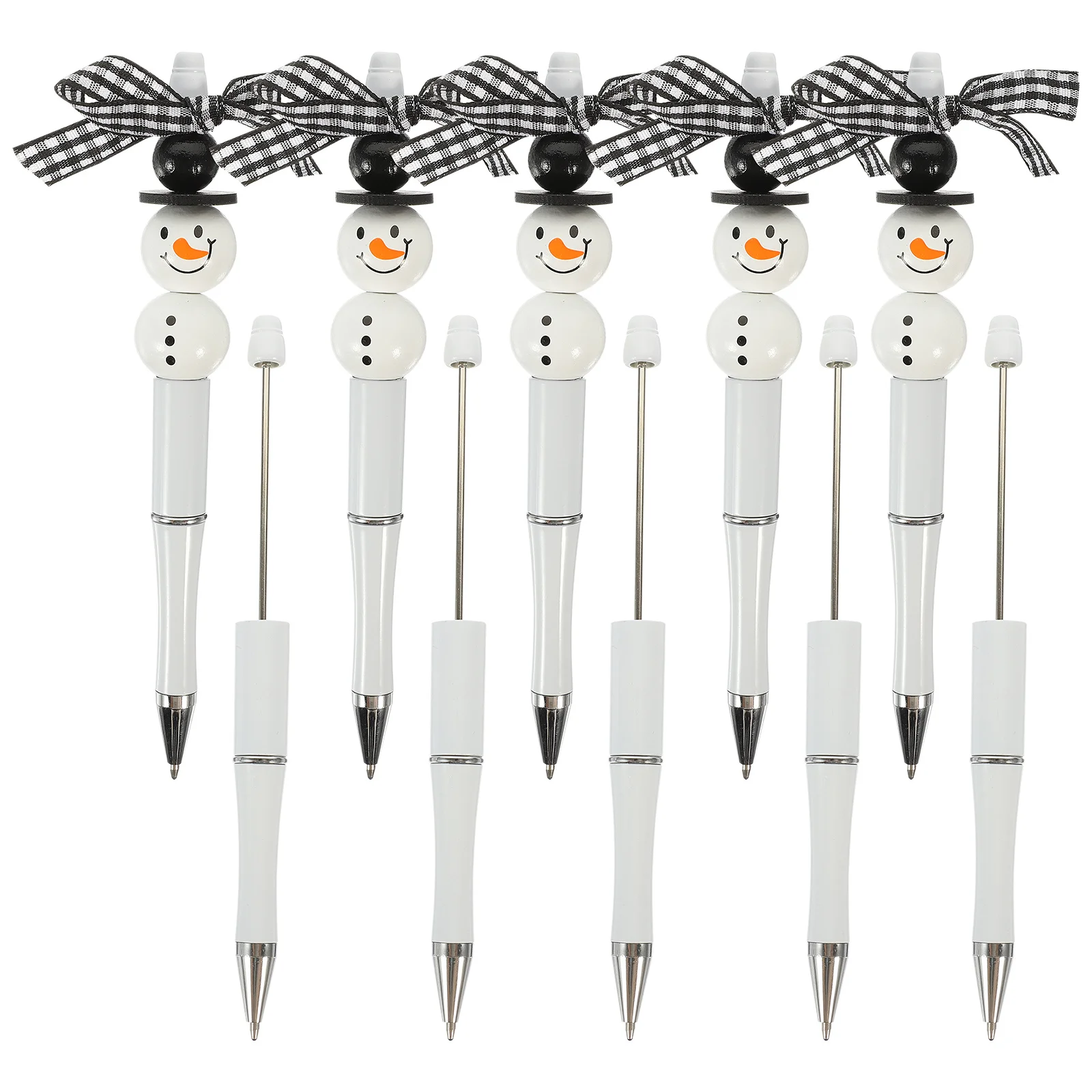 1Set Beadable Pen Portable Multi-Function Fun Pens Bright Color Design Adults Teens Christmas Gifts Beadable Pens