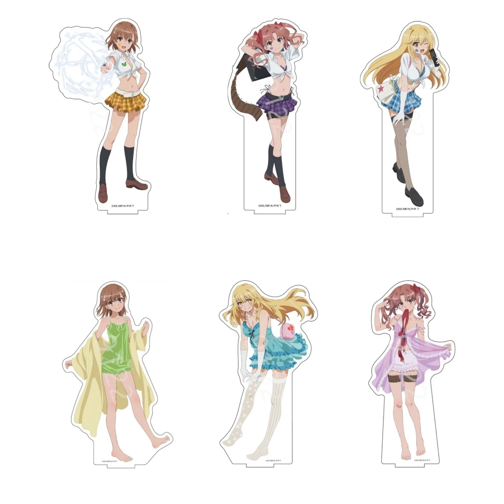 

Anime Toaru Kagaku no Railgun Acrylic Stand figure Stand Plate Cosplay Prop Decor Cartoons present Firend Christmas Gifts