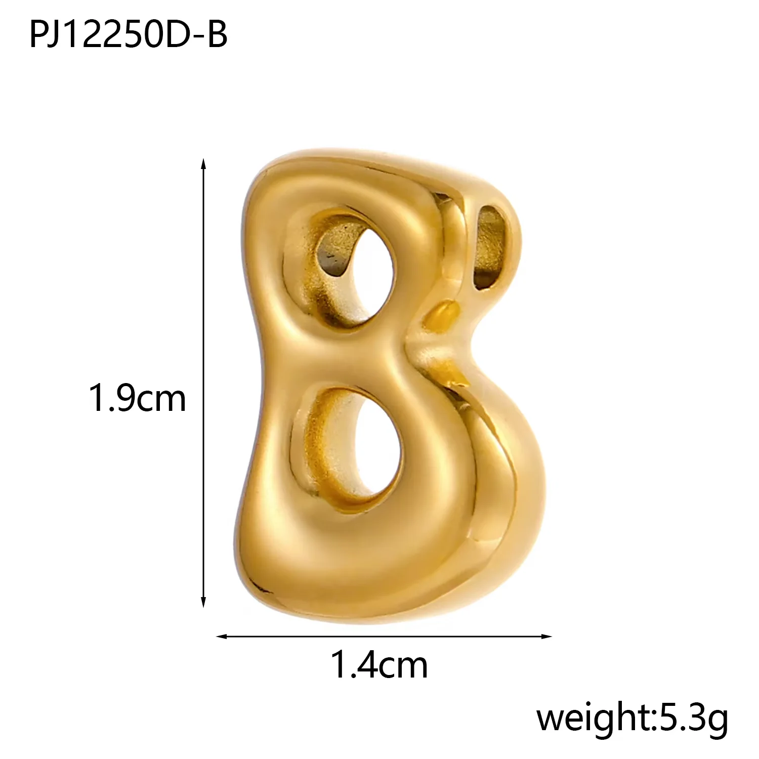 Trendiges vergoldetes Edelstahl-Charms-Set mit 26 Buchstaben, Herzblase, Initiale A-Z, Alphabet, Buchstabe, Sternzeichen-Anhänger für DIY-Schmuck – Detail 7