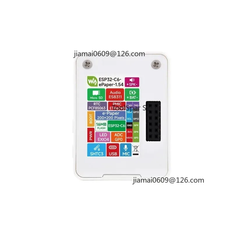 ESP32‑C6 AIoT Development Board 1.54inch e‑Paper 200×200 Resolution Wi‑Fi BLE5 Support Online LLM Platform