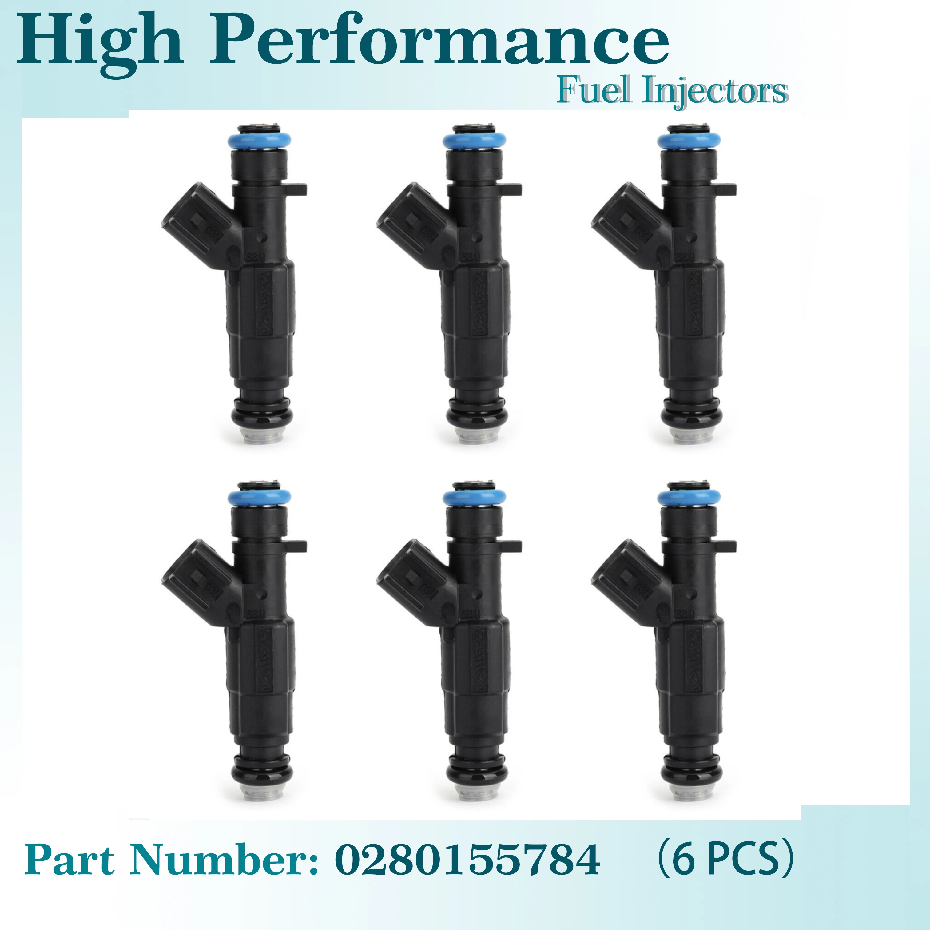 

6PCS NEW 04854181 0280155784 Fuel Injectors Nozzle For Jeep- Grand Cherokee Wrangler 4.0L 1999 2000 2001 2002 2003 2004