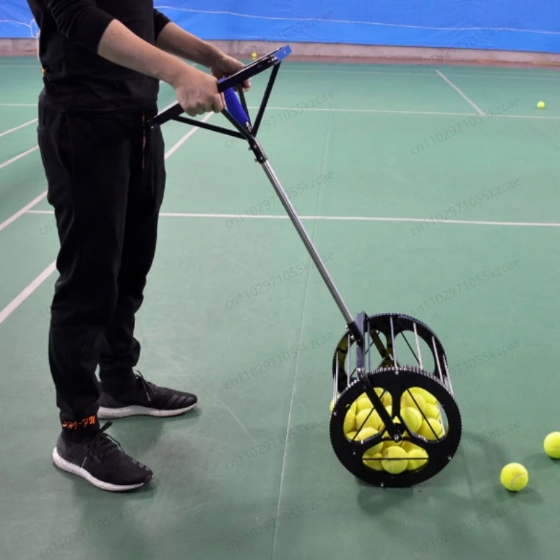 Tennis Ball Retrieving Basket, Multi Ball Pick Up Frame & Automatic Ball Collector for Tennis Practice