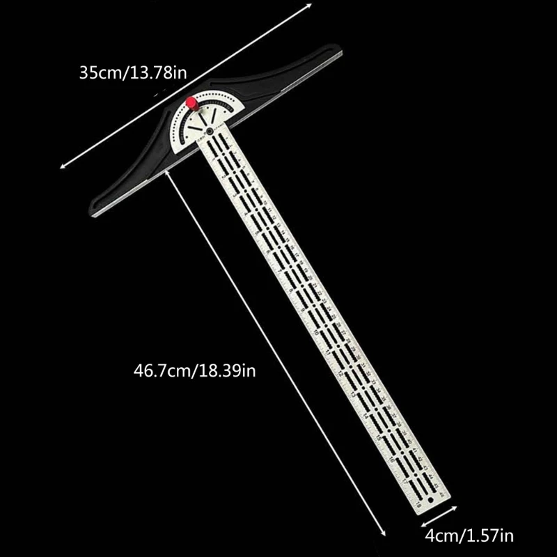 Woodworker Edges Ruler Adjustable Protractor Angles Finder Two Arm Carpentry Ruler Measure Layout Tool