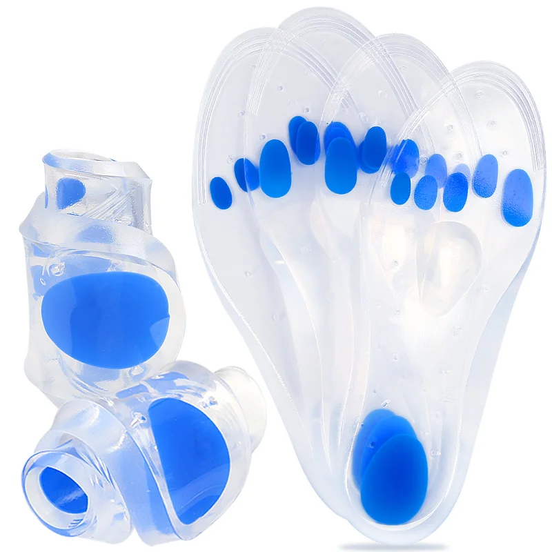 Transparent Silicone Insoles - Soft Shock-Absorbing for Sports & Casual, Breathable Unisex Footbeds for Men & Women