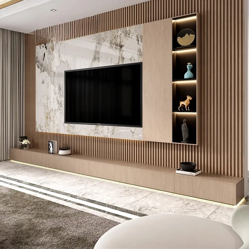 Designer Nordic TV Cabinet Solid Wood Living Room Storage Trendy Tv Table Entertainment Display Archivadores Salon Furniture