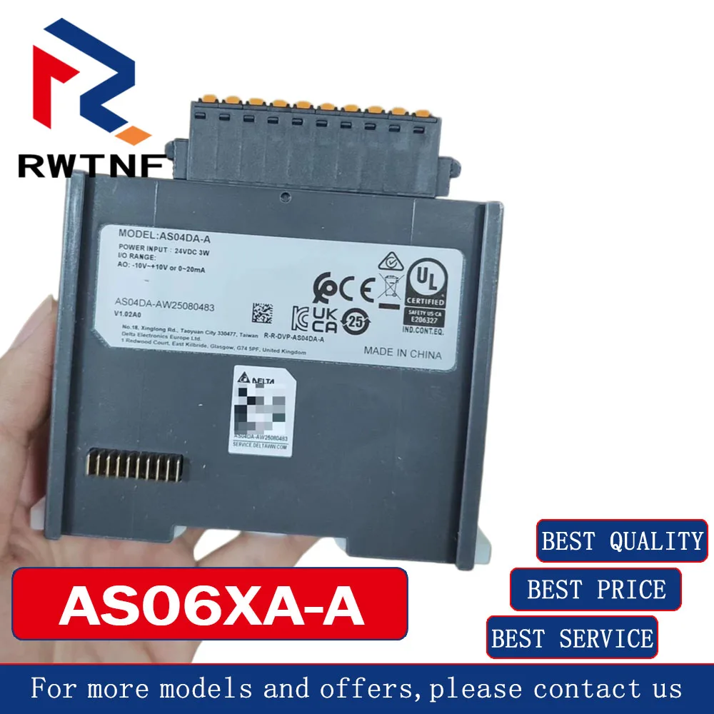 Brand New Genuine AS06XA-A Delta Analog I/O module,100% original warehouse stock