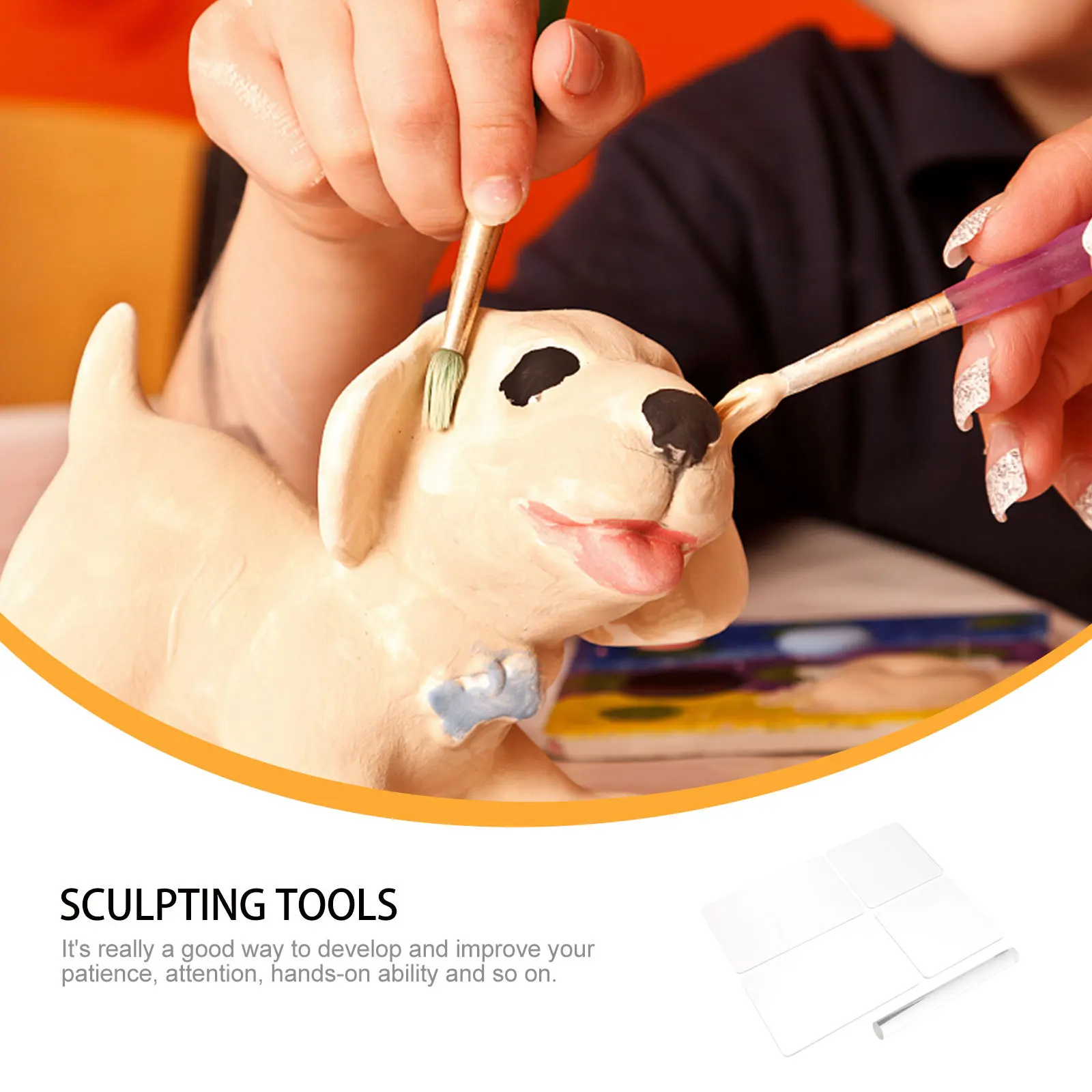 

1 set 1 Set Diy Clay Pottery Transparent Acrylic Pressing Boards Rolling Rod For Sculpting Modeling Tool Kit Craft Supplies Clay