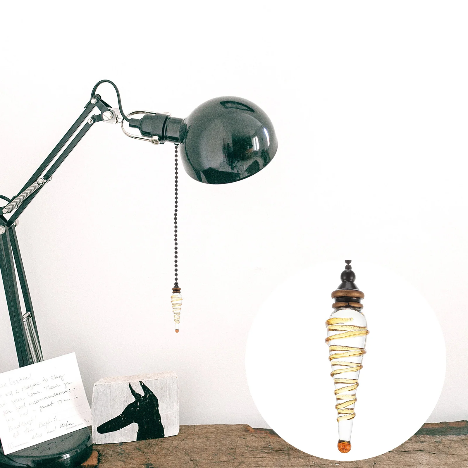 

2Pcs Crystal Fan Light Pull Chain Decorative Hanging Pendant Luxury Home Chandelier Ceiling Fan Light Chain Home Decor