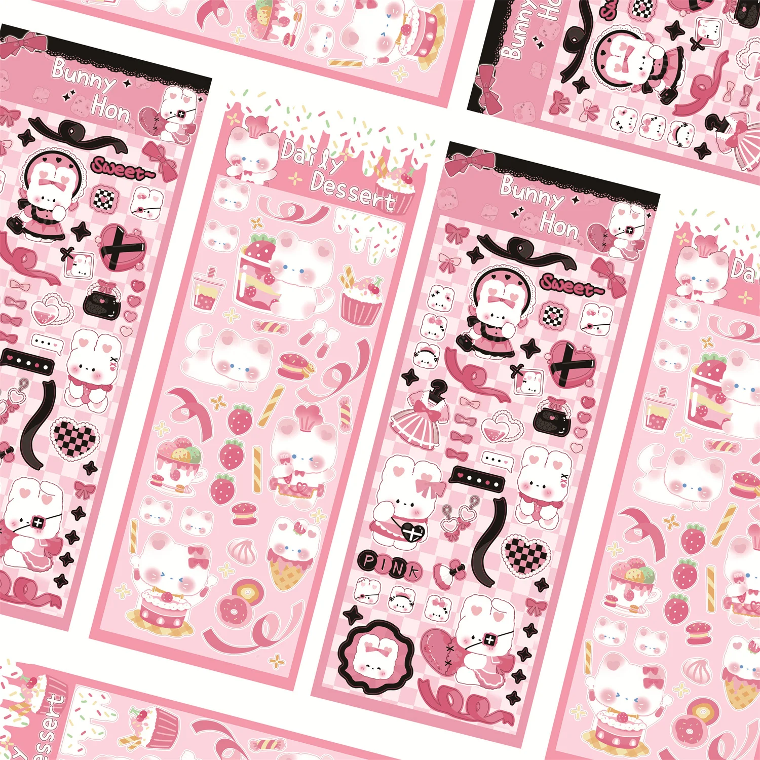 1 Pc Cute Cartoon Cat Rabbit Sticker Kawaii Korean Style DIY Kpop Idol Album Card Photo Decoration Material Sticker