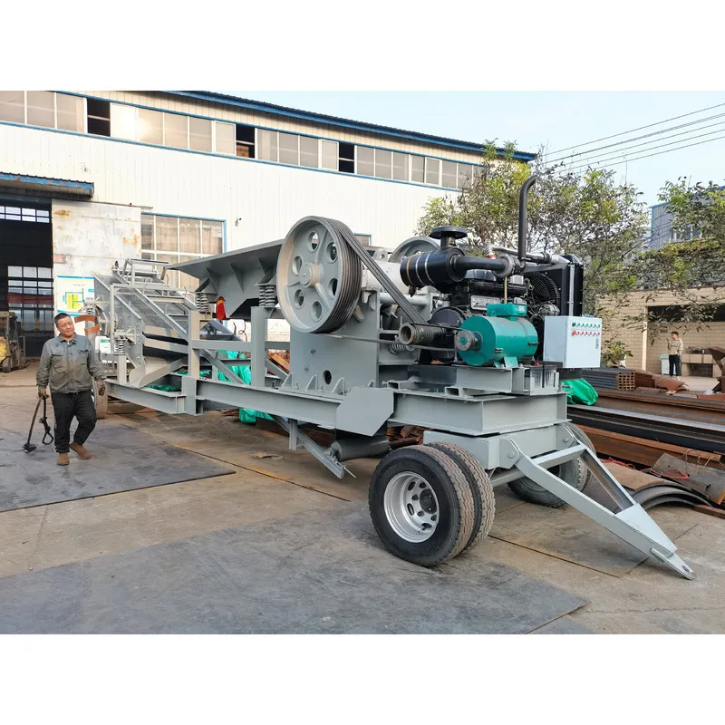 Output Yield And High Efficiency PE 400*600 Mobile Rock Jaw Crusher With Vibrating Screen