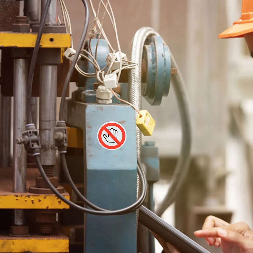 10Pcs Safety Warning Sign Sticker Adhesive Do Not Touch Label for Office School Retail Store Caution Decal Do Not Touch Sticker