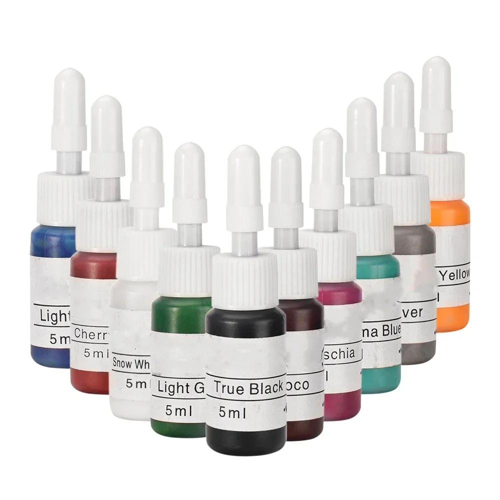 

5ml 10colors Tattoo Ink Pigment Body Art Tattoo Kits Professional Beauty Paints Makeup Tattoo Supplies Semi-permanent