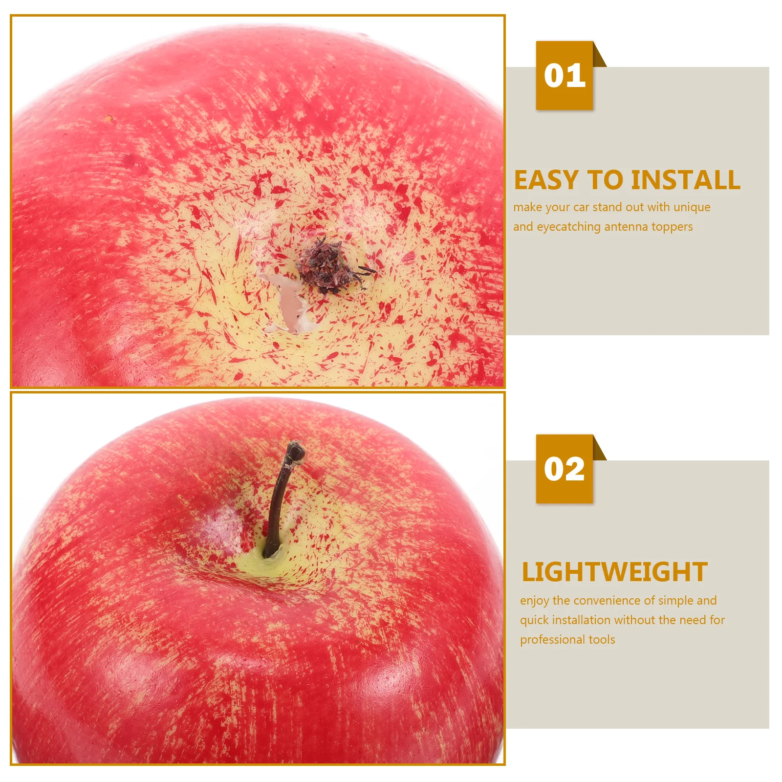 هوائي السيارة القبعات العالية ديكورات السيارة الخارجية لطيف الفاكهة هوائي السيارة توبر السيارات مرآة المتدلي لطيف لوحة القيادة الملحقات ل Wo #6