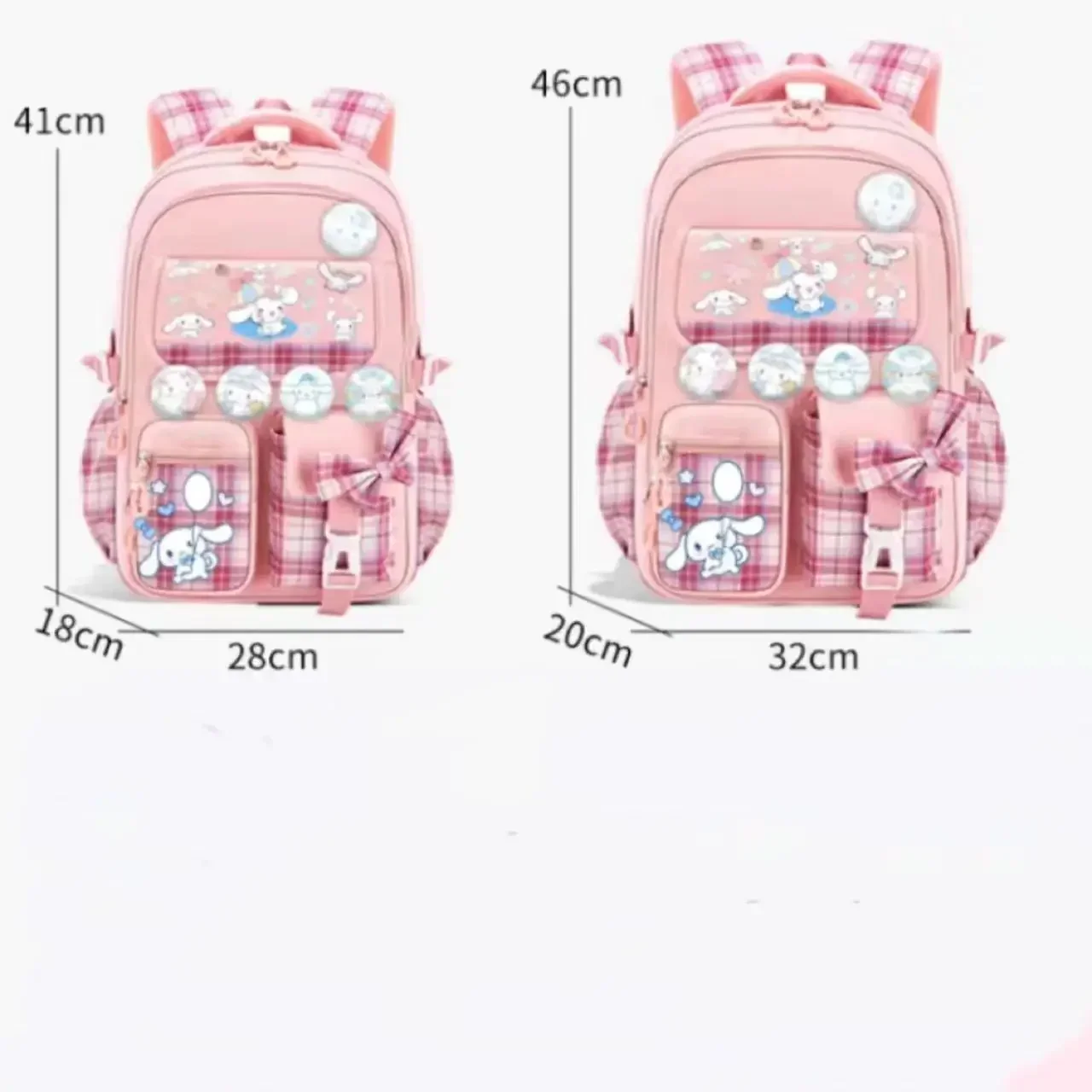 Imagem -06 - Sanrio Cinnamoroll Estudante Mochila Campus Impressão de Moda Bonito Bolsa de Escola Primária Kawaii Grande Capacidade