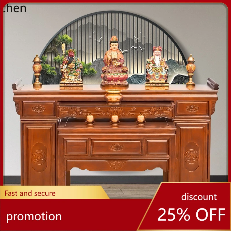 CZ Incense Table for Home Use Eight Immortals Table Solid Wood Modern Simple Chinese Style Buddha Altar Offering Table