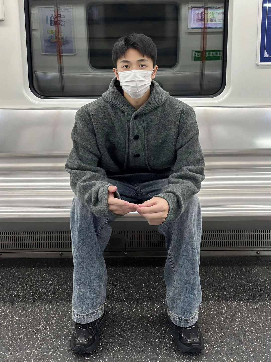 

Мужской кардиган-худи Cleanfit: осенне-зимняя куртка в американском ретро-стиле, свободный крой, на молнии