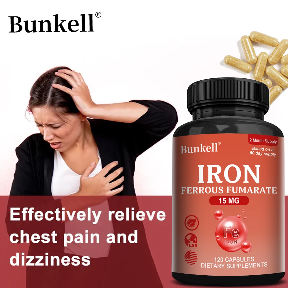 Iron Supplements - Helps Improve Energy Levels, Red Blood Cell Function and Blood Circulation Maintain A Healthy Immune System