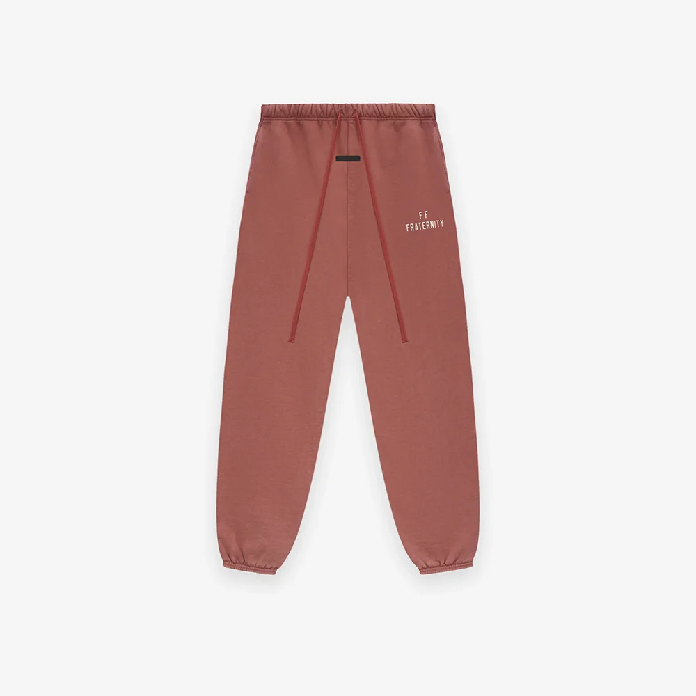 Colección de otoño 2024, pantalones con cordón de lana pesada, pantalones de chándal con estampado de letras de fraternidad, pantalones de chándal de marca urbana a la moda para hombres y mujeres