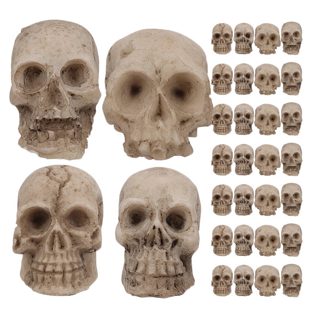 

60pcs Skull Heads Resin Gothic Design Halloween Skull Decor Decoration Table Statue Flower Pot Home Decor