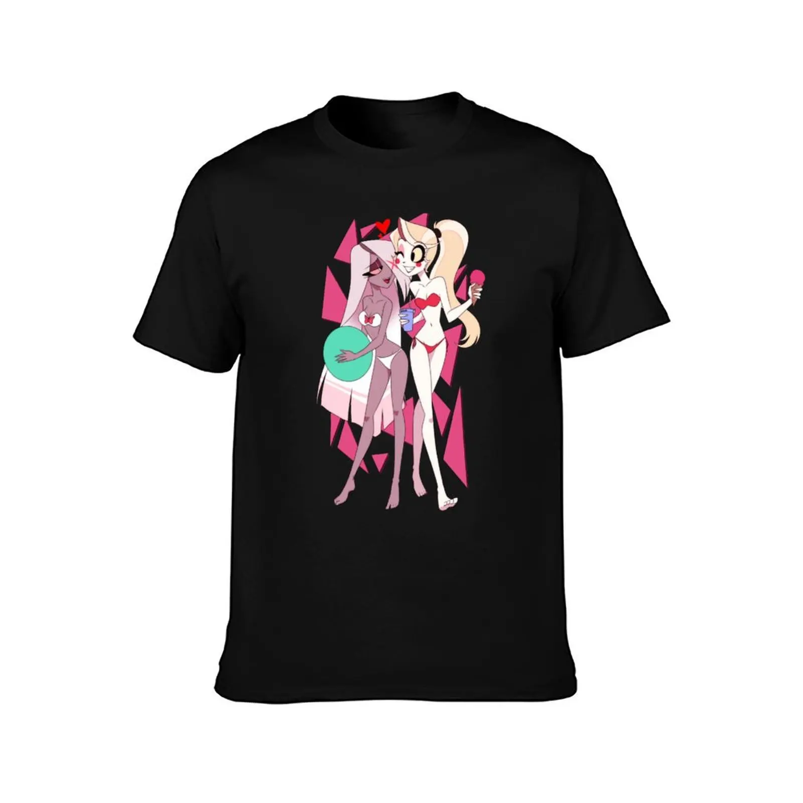 Charlie and Vaggie Bikini T-Shirt Fashion Pattern Printed Tee Shirt T-Shirt