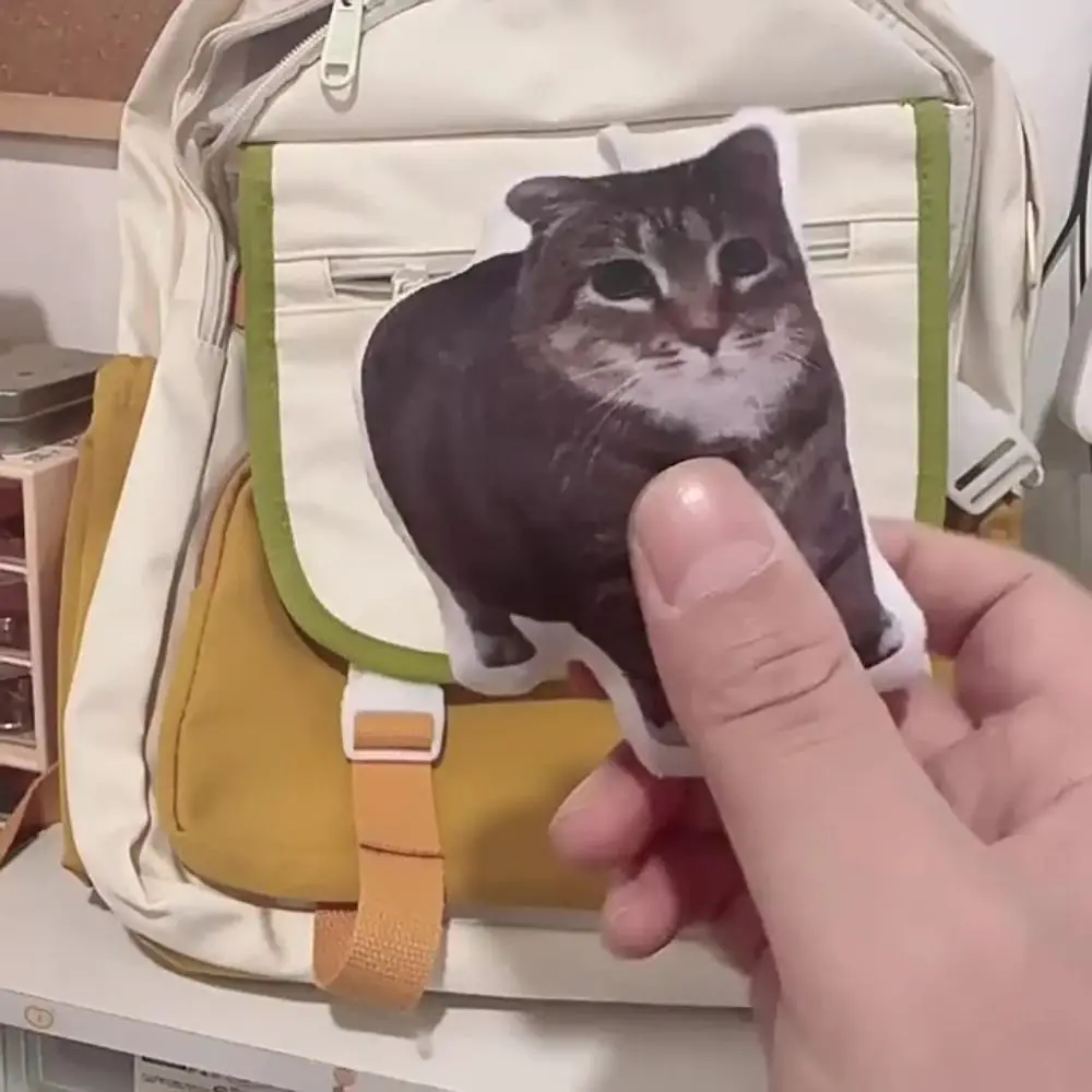 

Oiiaioooooiai Cat Voice Keychain Decompression with Sound German Kitten Voice Pendant Reverses Cat Voice Doll