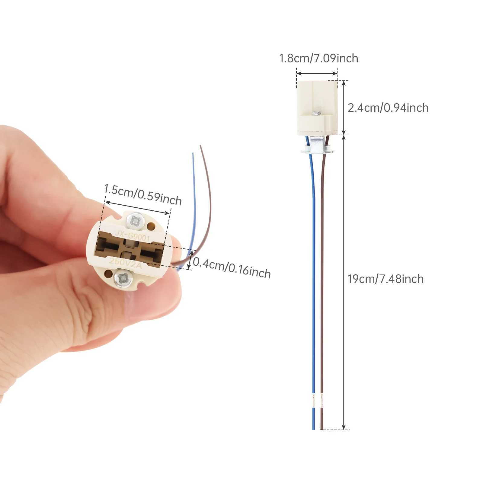 10 قطعة G9 ضوء لمبة المقبس السيراميك قاعدة مصابيح حامل موصل Led الهالوجين ضوء المصباح الكهربي حامل قاعدة
