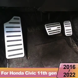 For Honda Civic 10th 11th 2016-2019 2021 2022 Car Accelerator Pedal Brake Pedals Pad Non-Slip Cover Case Protector Accessories
