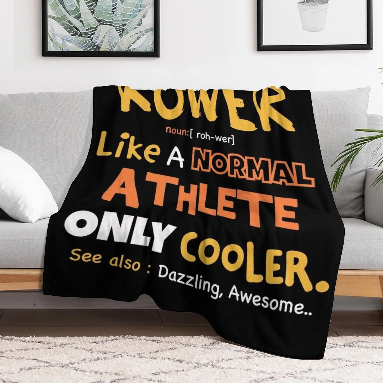 Funny Rower definition / rowing athlete / rowing college / rowing gift idea Throw Blanket