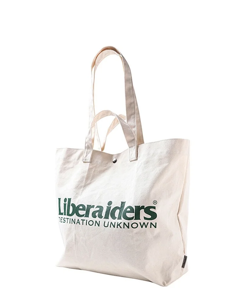 

Casual Street Style Unisex Liberaiders OG Commuter Tote Bag Contrast Color Simple Design Versatile Cotton Canvas Shoulder Bag