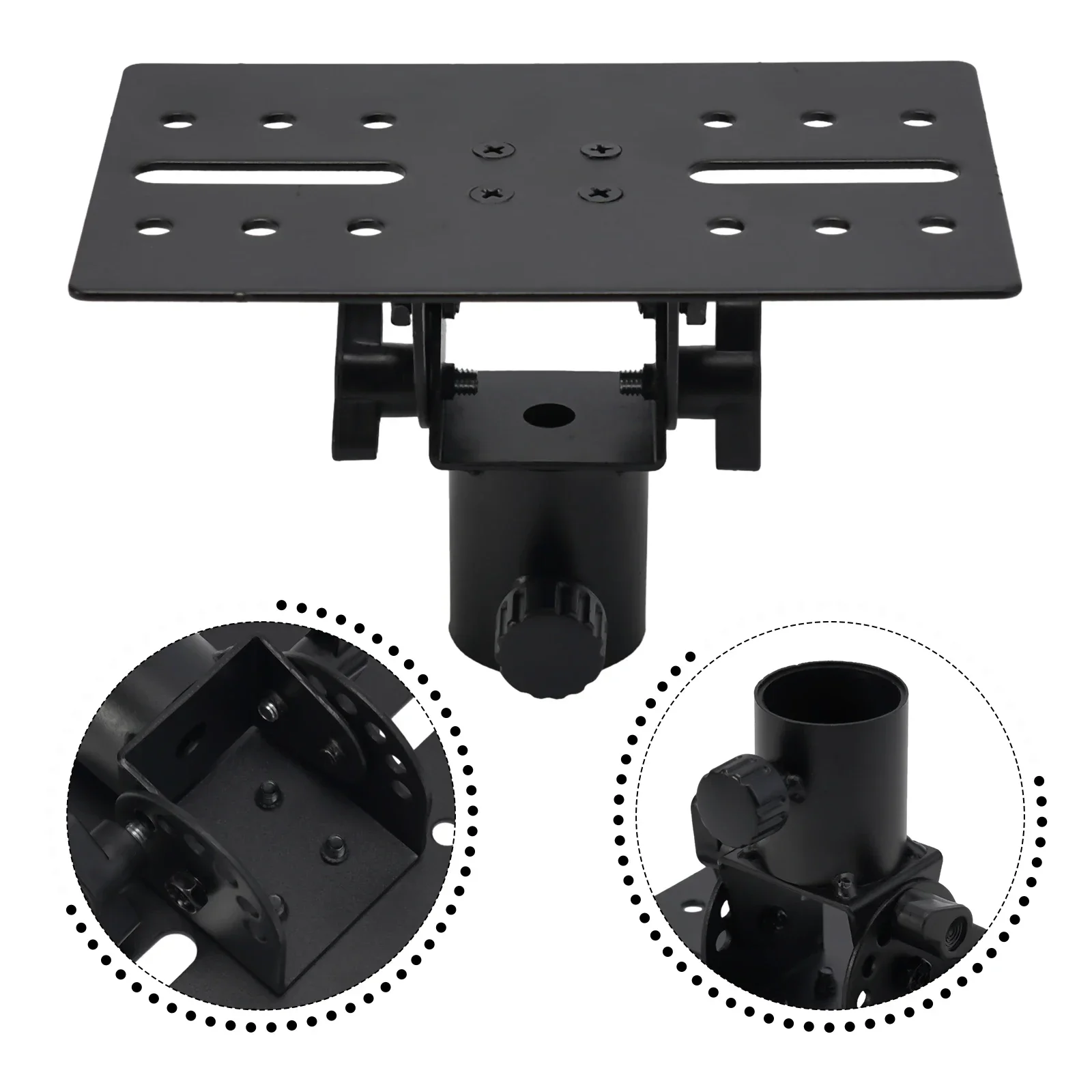 35mm Metal Mount Tripod Pole DJ Speaker Stand Adapter Top Cap Rotatable Tripod Holder Mounting Base Tray Instrument Accessories