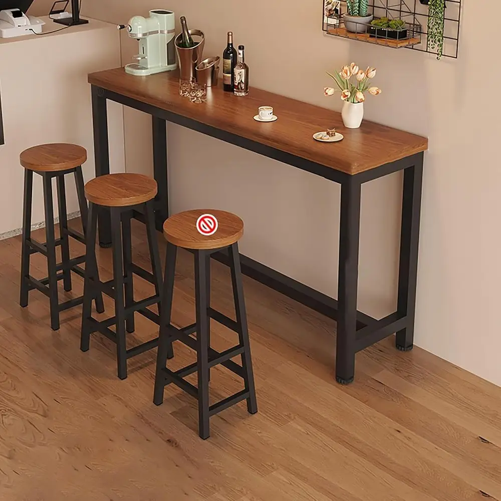 

Компактный высокий кухонный остров с барными стульями для столовой и бара, 39.4x15.8x40.1