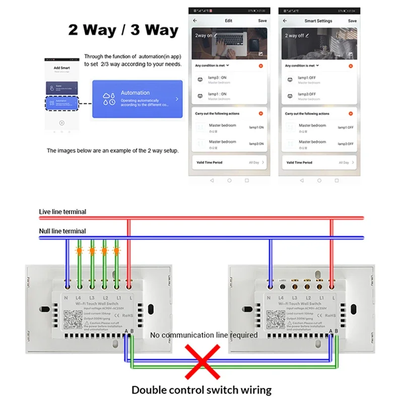 Ons Wifi Slimme Schakelaar 1 2 3 4 Gang 1 2 3 Manier Tuya Smart Home Draadloze Afstandsbediening licht Touch Schakelaar, alexa Google Hom