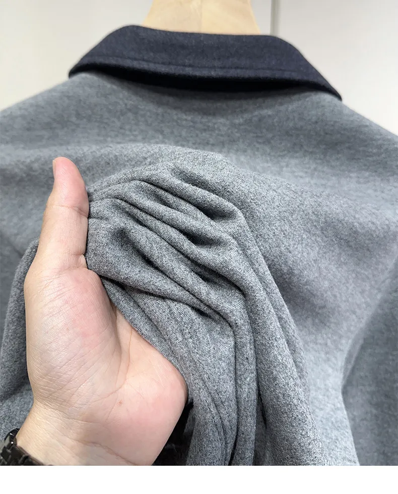 Men Splice Collar Loose Casual Pullover Sweatshirts Autumn Winter Streetwear Vintage Fashion Hoodies Sweatshirts Coat Tops