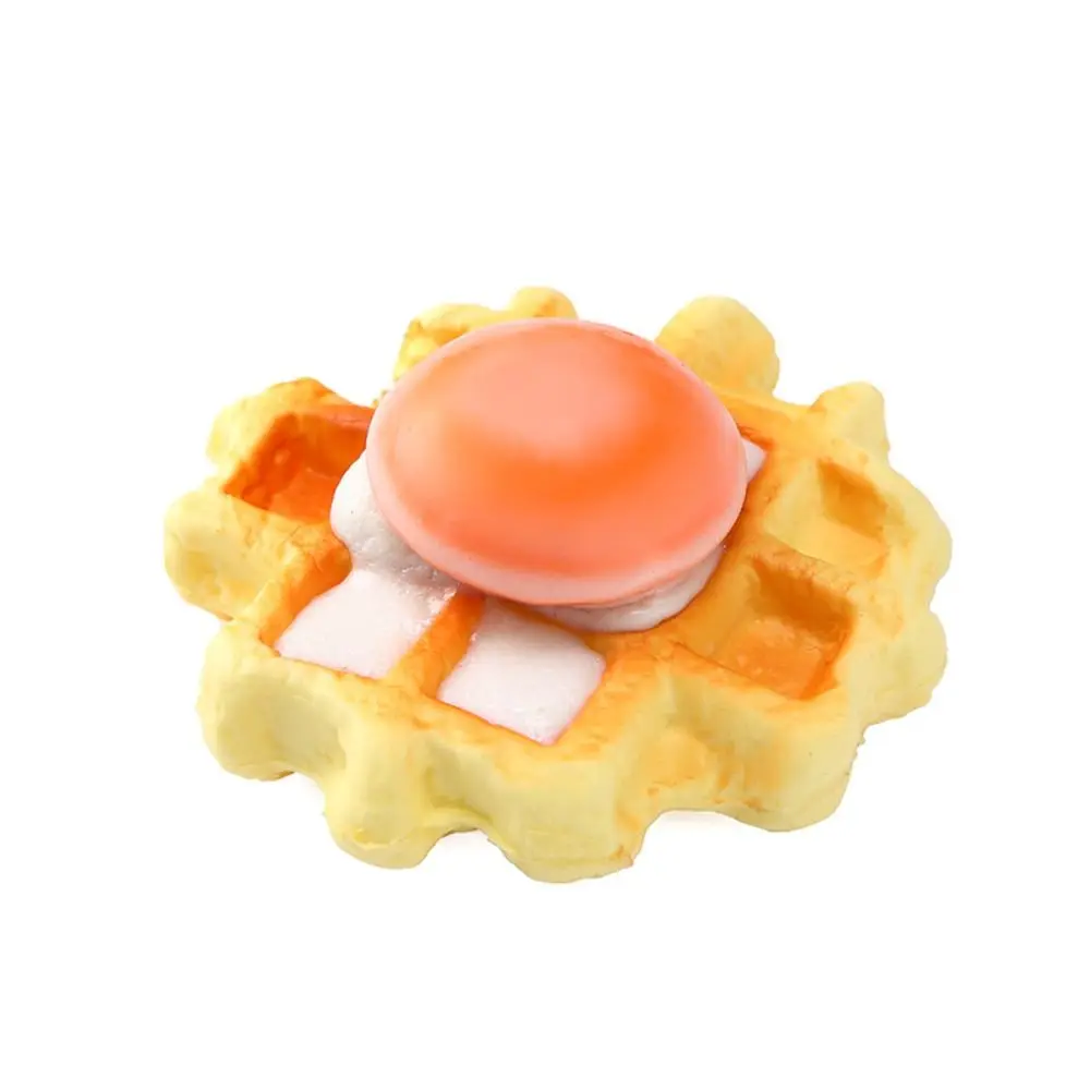 Hand Relax Simulation Bread Squeeze Slow Rebound Food Shape Waffle Cake Squeeze Pinch Kneading Sensory Fidget Birthday Gift