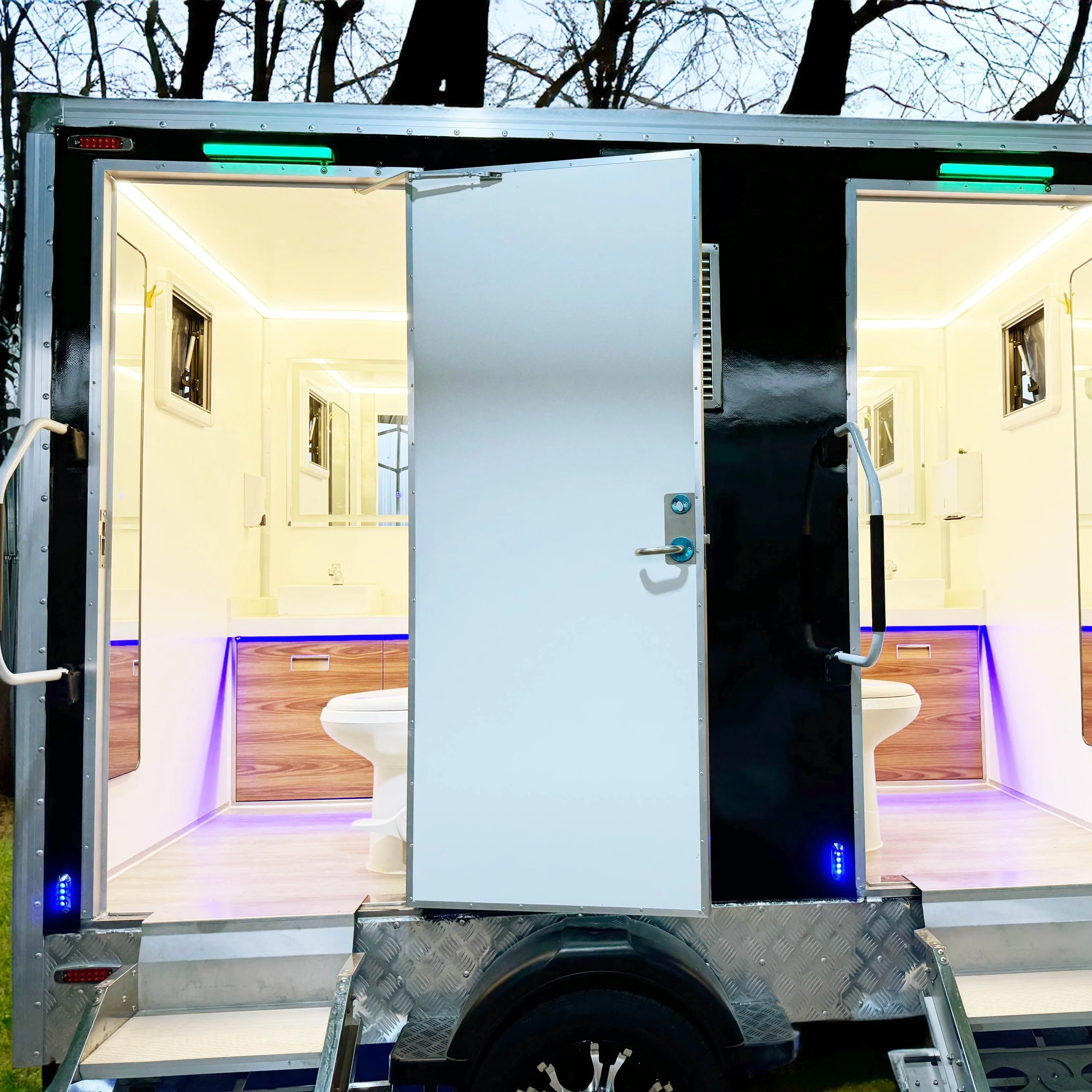 Portable Restroom Trailer Quick Installation Mobile Toilet for Food Truck Festival Street Fair Outdoor Bathroom