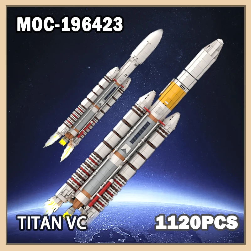 

MOC-196423 Aerospace Series Titan VC Space Rocket Building Block Assembly Model Set Adults Technology Creative Kids Gift 1120PCS