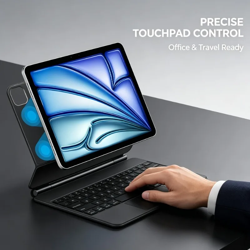 Wireless Bluetooth Touchpad Keyboard Cover for iPad Pro 11 12.9 13'' M4 M5 iPad Air 11 13 M4 2026 Air 4 5 6 iPad 10