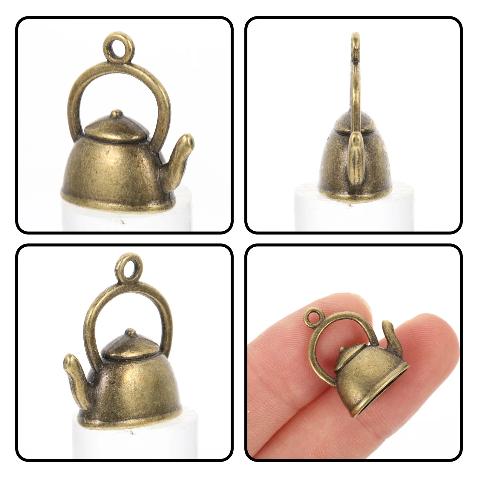

50Pcs Kettle Shaped Charms Alloy DIY Jewelry Findings for Necklace Bracelet Earring Making Handmade Pendant Craft Supplies