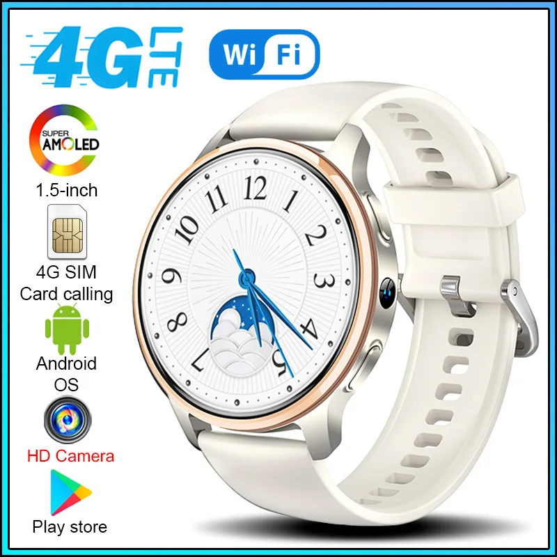 

2024 Android Smart Watch Men Women GPS 16G ROM Storage HD Camera 2G 4G SIM Card WIFI Wireless Fast Internet Access Smartwatch