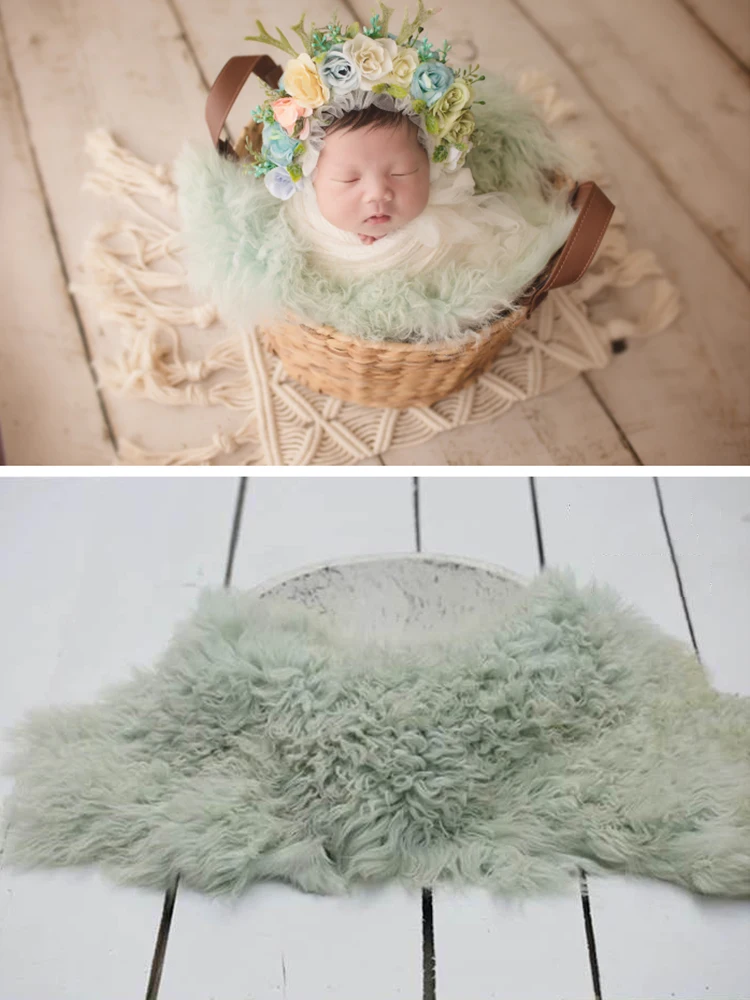 13 Colors 100% Wool Mats Newborn Photography Blanket Props Baby Shoot Posing Backdrop Soft Fluffy Blanket Baby Photo Accessories