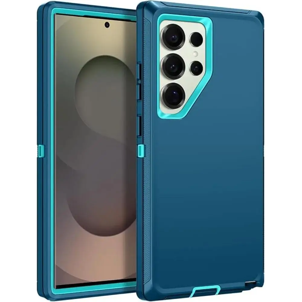 Heavy Duty 3-Layer Armor Protection Phone Case For Samsung Galaxy S26 S25 S24 S23 S22 Ultra Plus Matte Impact Resistant Cover