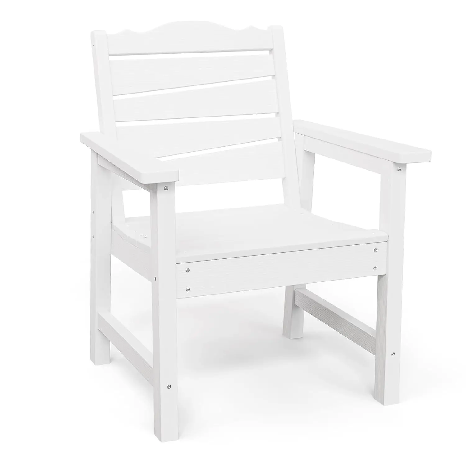 Weatherproof Poly Lumber Patio Chair Ergonomic Curved Seat 400lbs Capacity Outdoor Dining Garden Porch Lawn Backyard, Customized