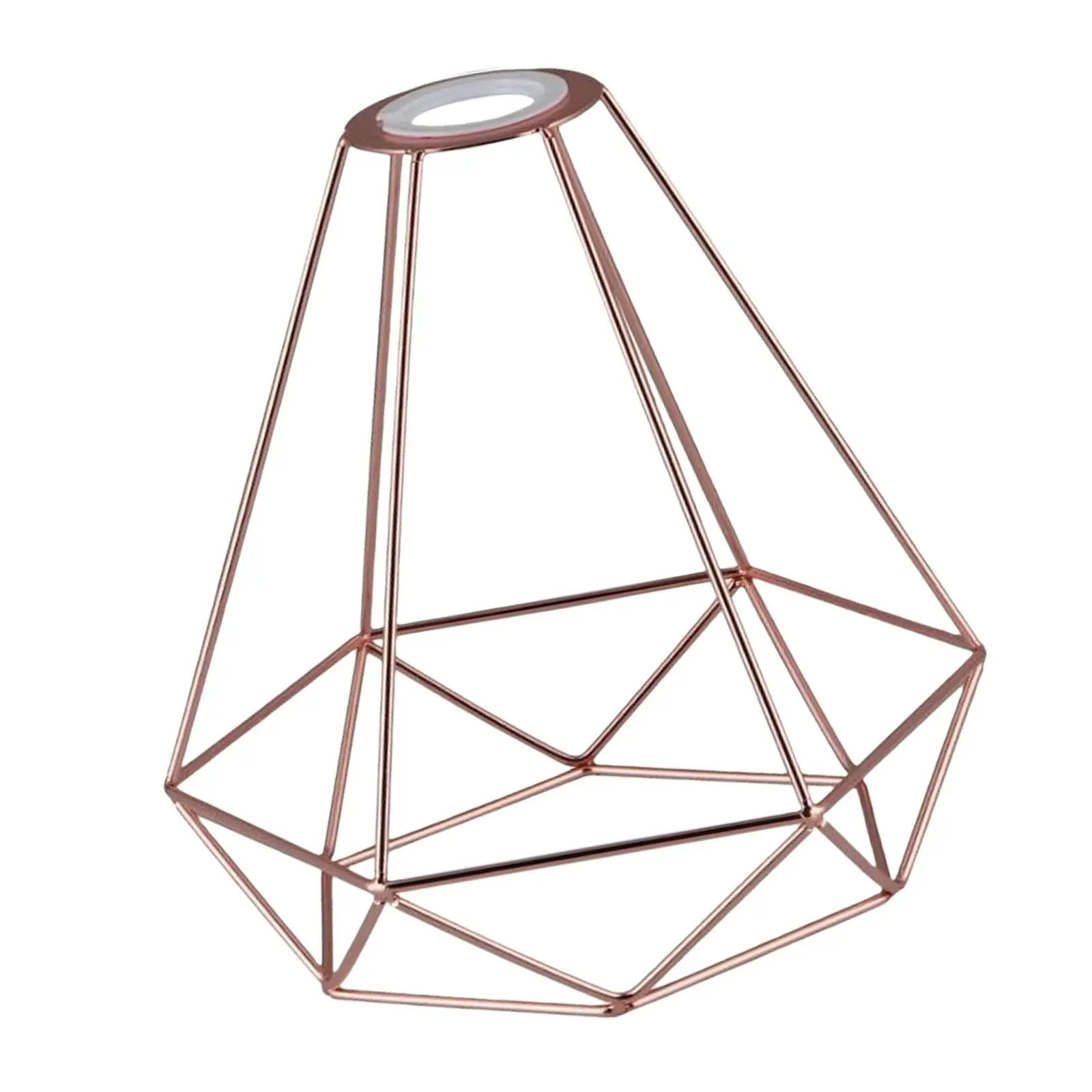 Pendant Lampshade Diamond Shape Decoration Light Bulb Cage Guard Practical Cover Wire Antique Holder for Ceiling Cafe Bedroom