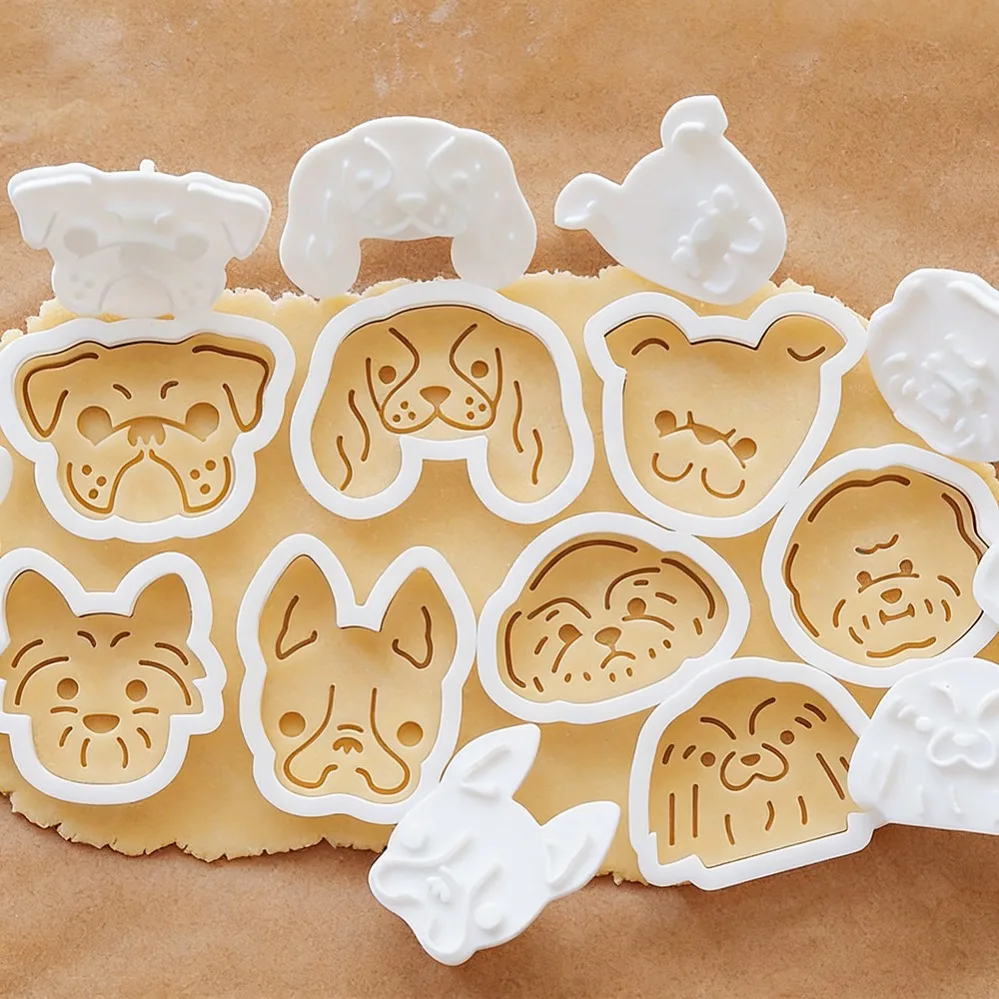Cut Dog Cookie Cutters Pet Biscuit Mold Stamp Kitchen Baking Pastry Bakeware Dessert Baking Supplies