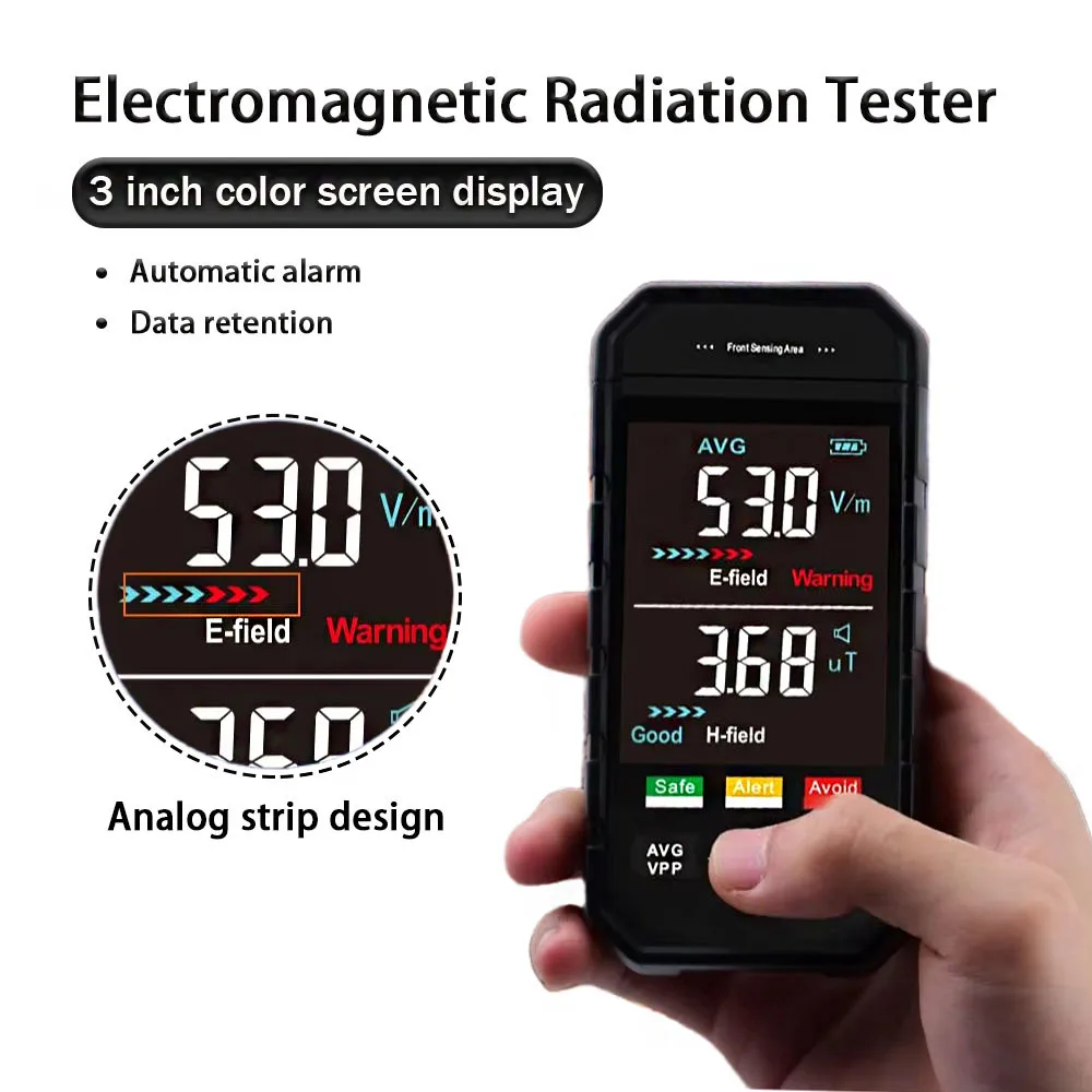 ET925PRO 3 بوصة شاشة ملونة كبيرة اختبار الإشعاع الكهرومغناطيسي EMF اختبار الكهرومغناطيسي اختبار الصناعية في الهواء الطلق #1