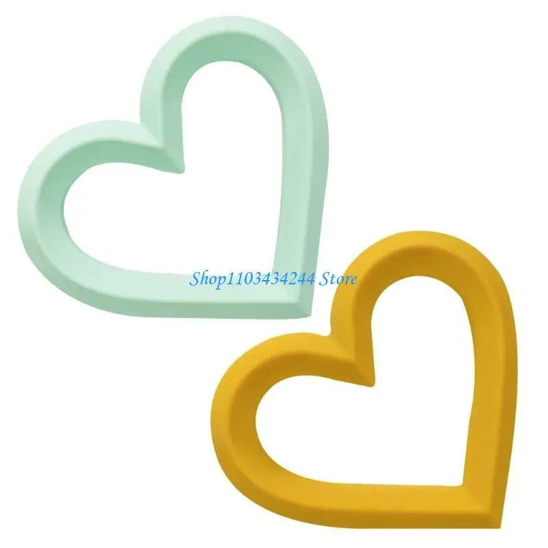 Silicone Baby Teether Soothing Teether Educational Sensory for Infant Teether Heart Teether