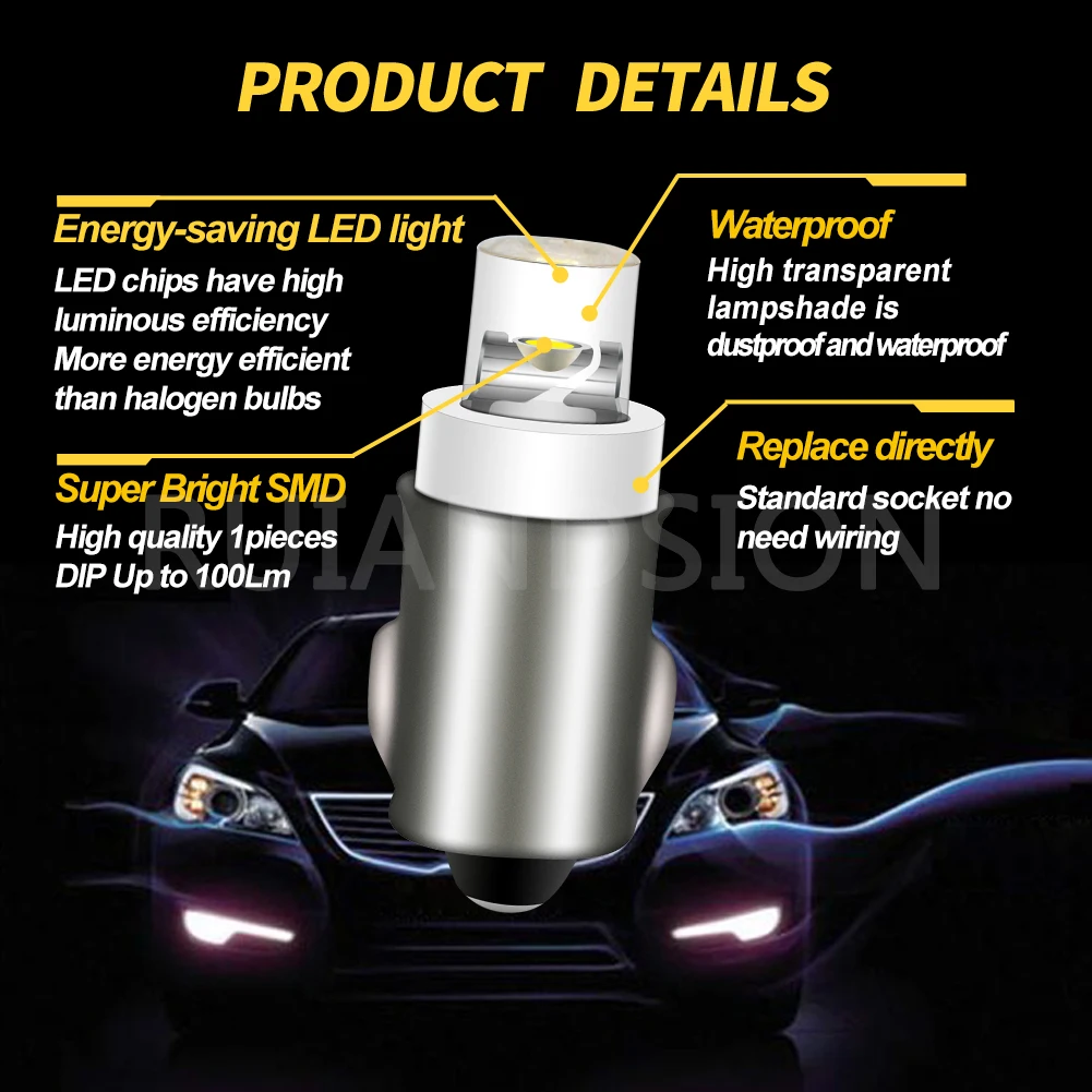 10Pc/Kit BA7S LED Signal Light 12V GLB281 LLB281 Replacement For Indicator Lights Bulb Warning Lamps Red White Yellow Green Blue