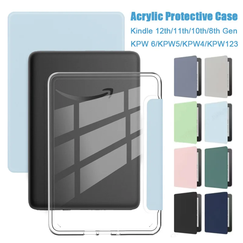حافظة أكريليك لجهاز Kindle Paperwhite Colorsoft 2024 2022 2021 2 3 6 10th 11th 12th Generation 6 6.8 7 بوصة غطاء حماية الحقيبة